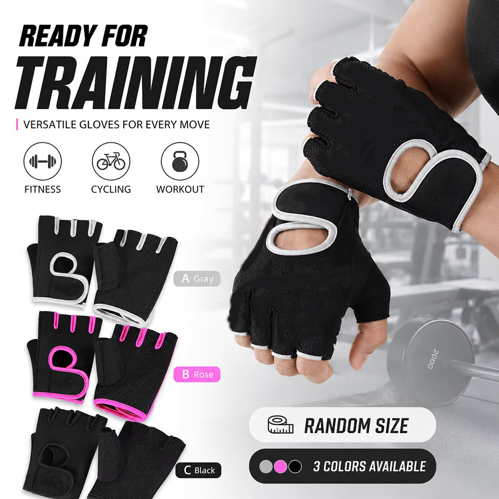Weightlifting Gloves - Guanti Sportivi Traspiranti Mezze Dita Antiscivolo